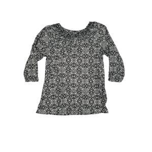 White Stag Women’s Circular Patterned Shirt in Black & White Small